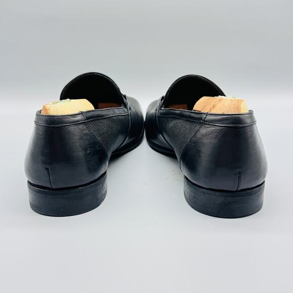 Mezlan Shoes Mens 11.5 Black Leather Horseit Loafers Slip On Dress Formal Italy